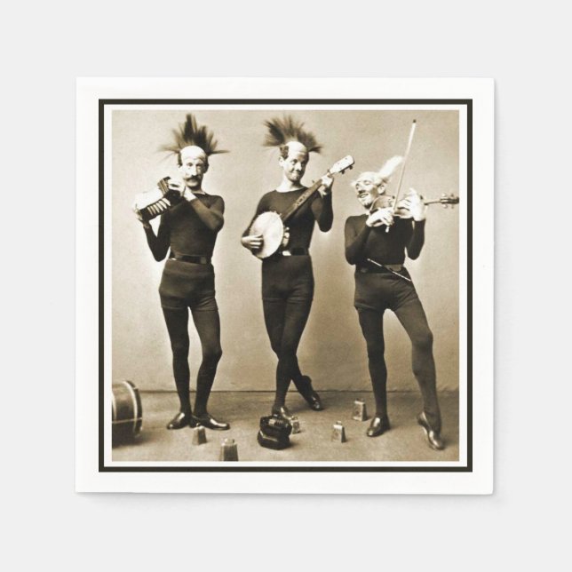 Crazy Fruitcake Musicians Serviette (Vorderseite)