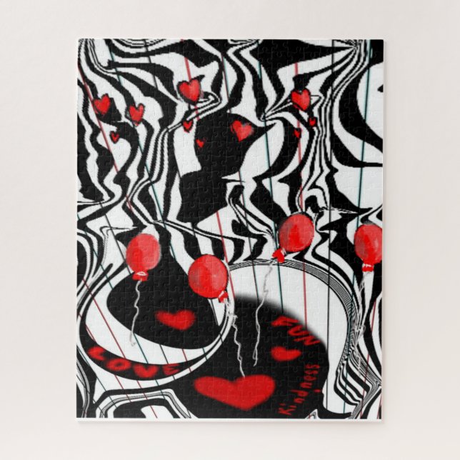 Crazy Fun, Black, White, Red Modern Jazz (Vertikal)