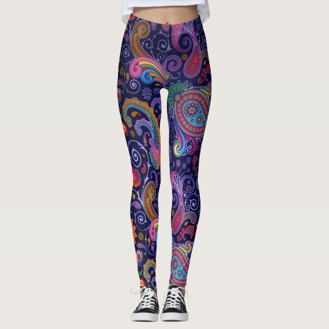 Crazy Funky Paisley Leggings (Vorderseite)