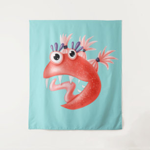 Crazy Funny Charakter Whimsical Art Wandteppich