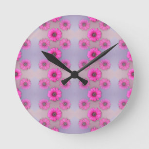 Crazy für Daisy Runde Wanduhr