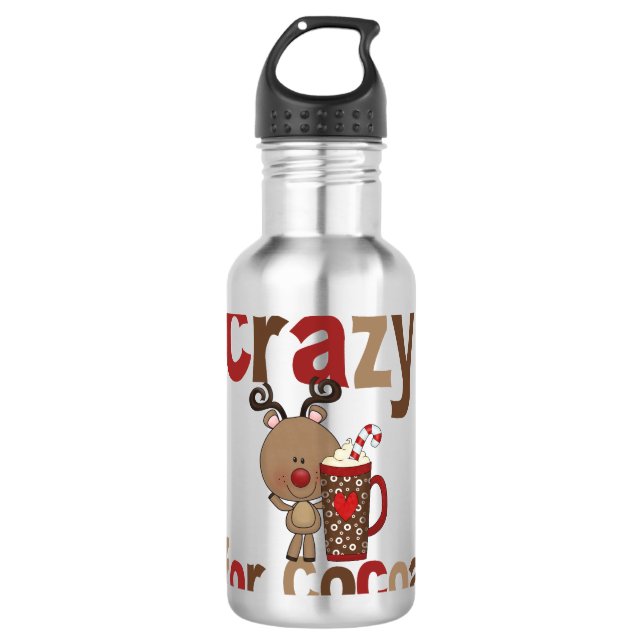 Crazy für Kakao Trinkflasche (Vorderseite)