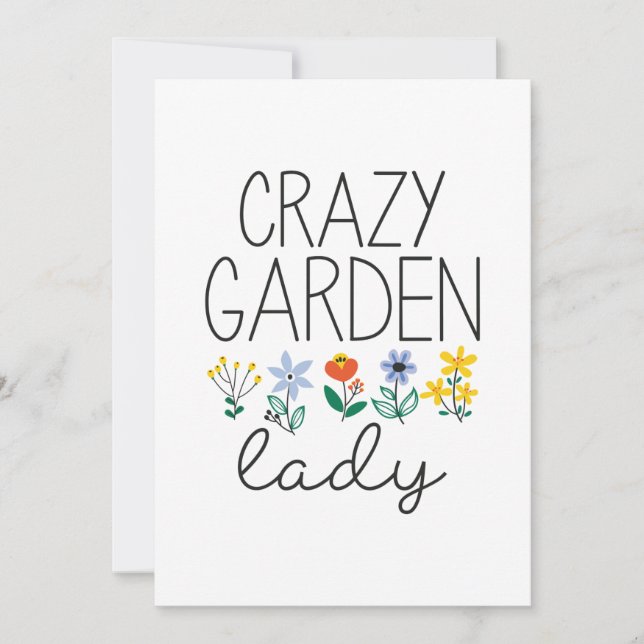 Crazy Garden Lady Dankeskarte (Vorderseite)