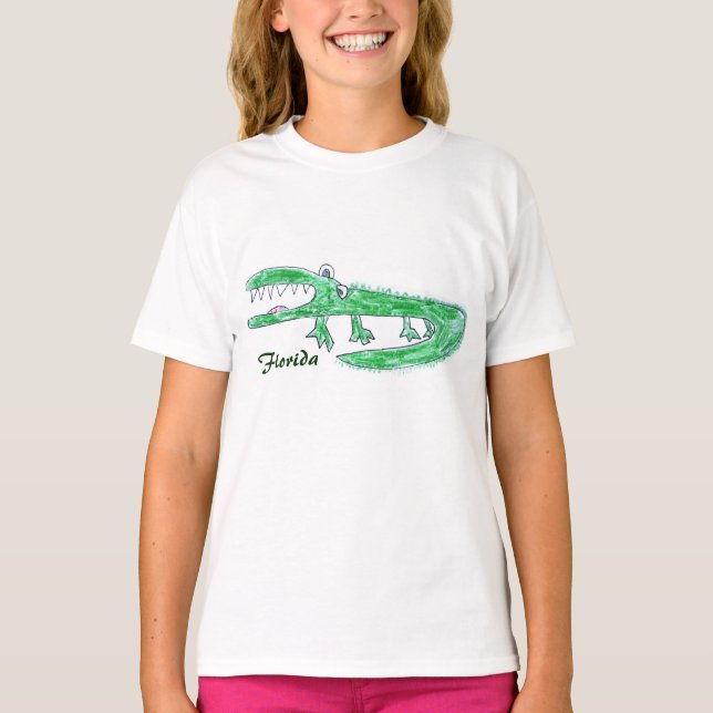 Crazy Gator Cartoon Tshirt (Vorderseite)