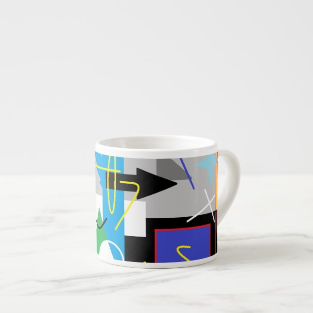Crazy Geometry Funky Tasse (Vorderseite Rechts)