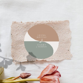 Crazy gerade Hochzeit Runder Aufkleber