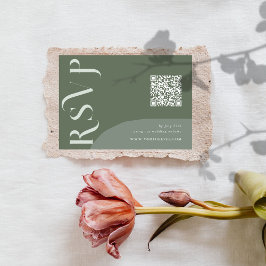 Crazy gerade QR Code RSVP Karten