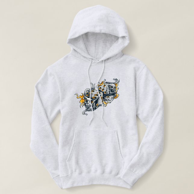 Crazy ghost 👻 hoodie (Design vorne)