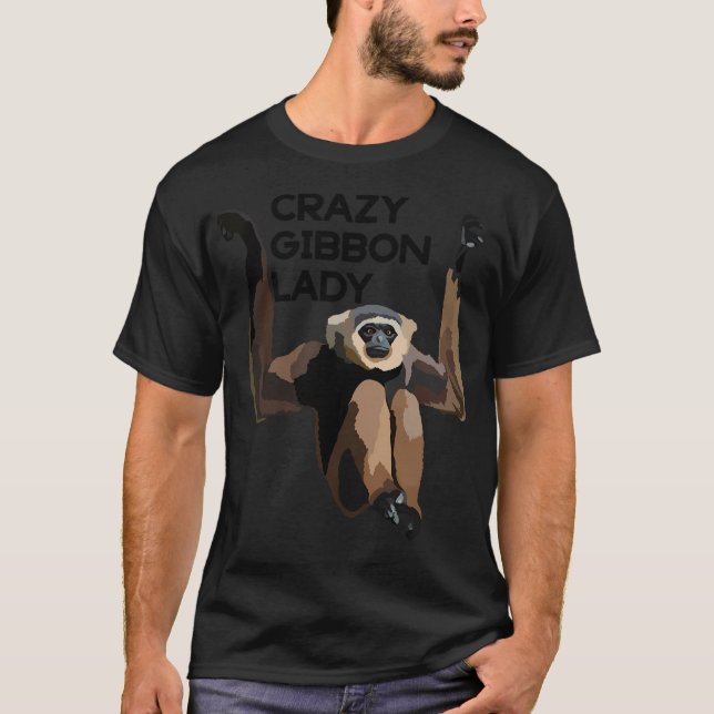 Crazy Gibbon Lady T-Shirt (Vorderseite)