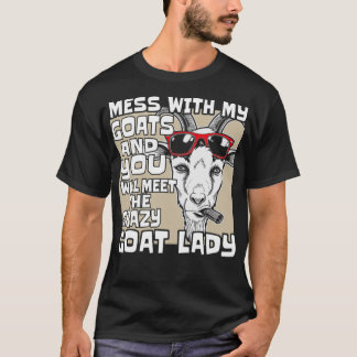 Crazy Goat Girl Sprichwort Women T-Shirt