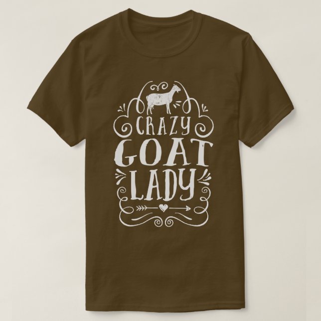 Crazy Goat Lady Funny Goats Lovers Farm Bauer Gif T-Shirt (Design vorne)