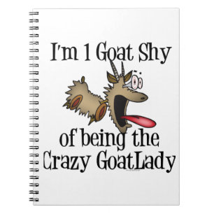 Crazy Goat Lady GetYerGoat Notizblock