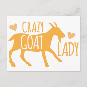 Crazy Goat Lady Postkarte