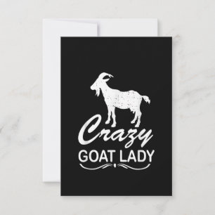 Crazy Goat Lady Shirt Goat, Goat Farmer Geschenk Dankeskarte