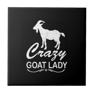 Crazy Goat Lady Shirt Goat, Goat Farmer Geschenk Fliese