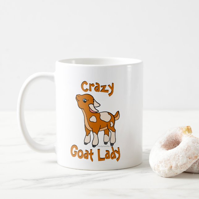 CRAZY GOAT LADY | von TotallyGoatally™ Kaffeetasse (Mit Donut)