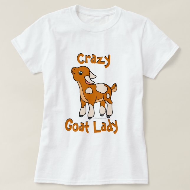 CRAZY GOAT LADY | von TotallyGoatally™ T-Shirt (Design vorne)