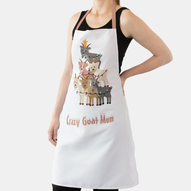 Crazy Goat Mama Weihnachtsziegen Schürze (InSitu)