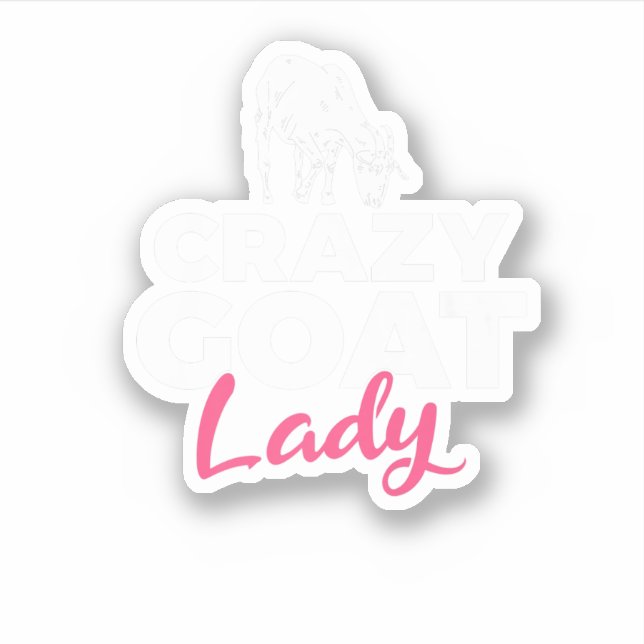 Crazy Goat Mommy Ziegen Lover. Perfektes Design fü Aufkleber (Vorderseite)