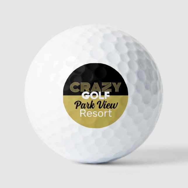 Crazy Golf Slogan, Mini Golfplatz Golfball (Vorderseite)