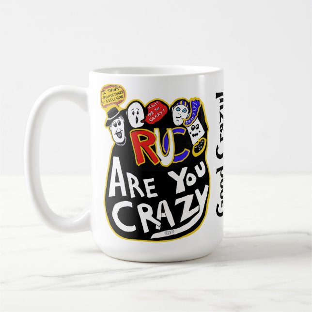 Crazy Good Vibes, lebendig Kaffeetasse (Links)