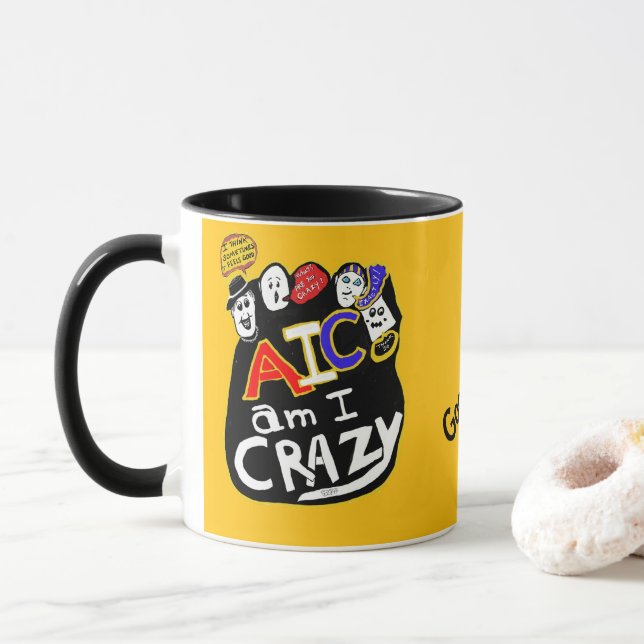 Crazy Good Vibes, lebendig Tasse (Mit Donut)