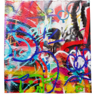 Crazy Graffiti Duschvorhang