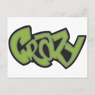 Crazy - Graffiti Postkarte