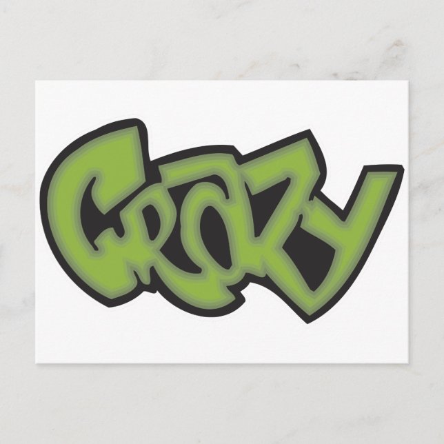 Crazy - Graffiti Postkarte (Vorderseite)