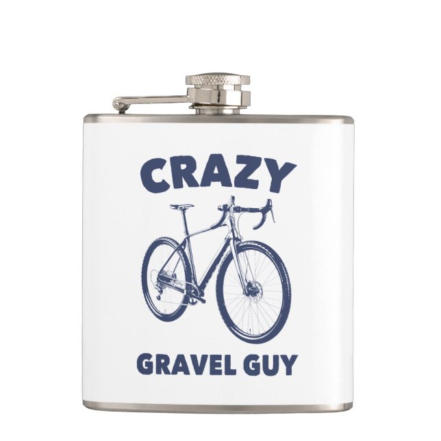 Crazy Gravel Typ Cycling Flachmann (Vorderseite)