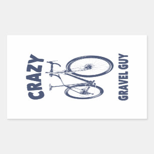 Crazy Gravel Typ Cycling Rechteckiger Aufkleber
