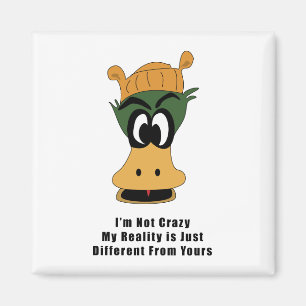 Crazy Green Cartoon Duck andere Realität Magnet