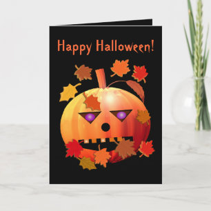 Crazy Halloween Pumpkin Karte