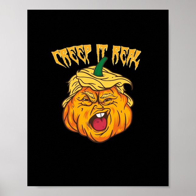 Crazy Halloween Pumpkin Trumpkin Costume Poster (Vorne)