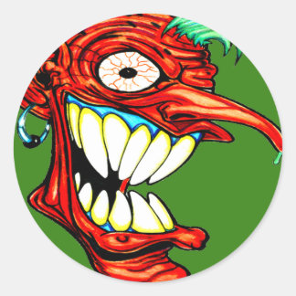 Crazy Head Sticker klein