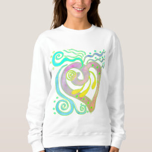 Crazy Heart Abstrakte Kunst zu tragen Sweatshirt