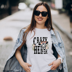 Crazy Heifer - Blumenkuh T-Shirt