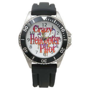 Crazy Helicopter Pilot Armbanduhr