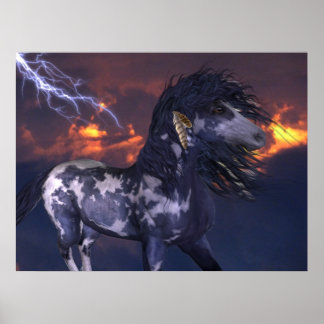 Crazy Horse Blue Poster