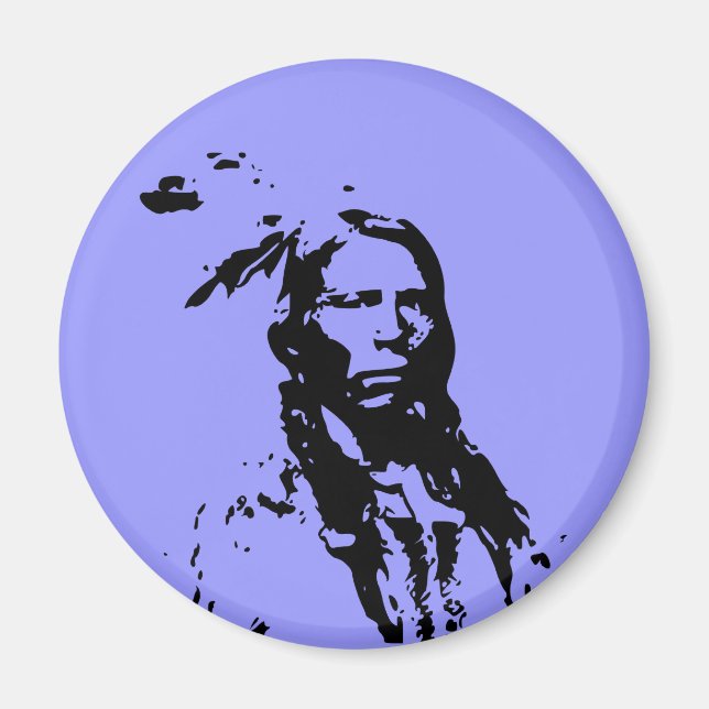 Crazy Horse Native American Magnet (Vorne)