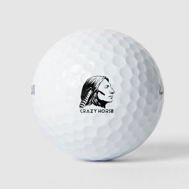 Crazy Horse T Shirt Golfball (Vorderseite)