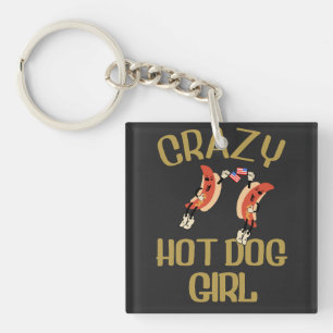 Crazy hot dog girl schlüsselanhänger