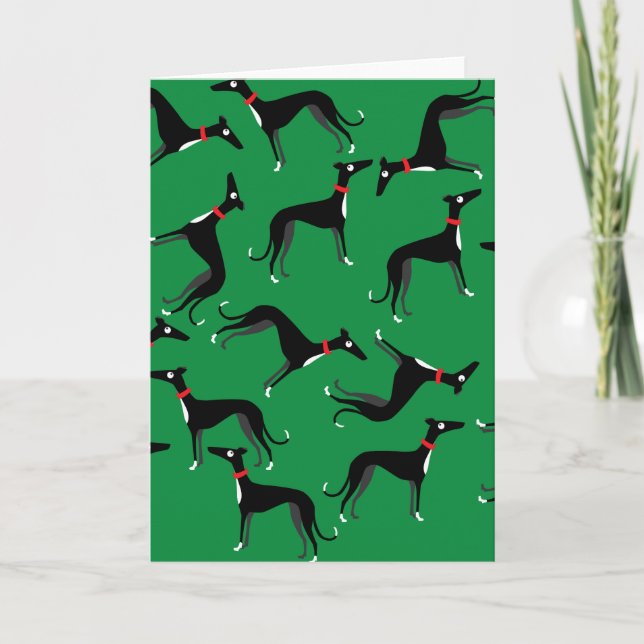 Crazy Hounds Feiertagskarte (Vorderseite)
