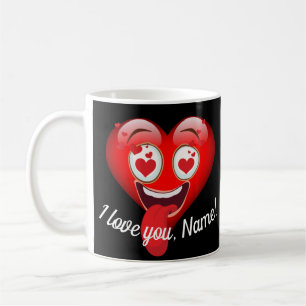 Crazy in der Liebe Emoticon Custom Kaffeetasse