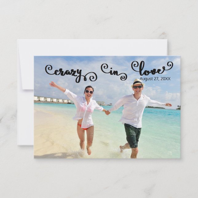 Crazy in der Liebe - Save the Date 3x5 (Vorderseite)