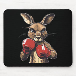 Crazy Kangaroo mit Boxhandschuhen für einen wilden Mousepad
