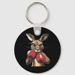 Crazy Kangaroo mit Boxhandschuhen für einen wilden Schlüsselanhänger