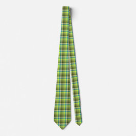 Crazy Karo Kariert Olive Green und Aquamarin zweis Krawatte