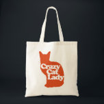 Crazy Katzenfrau Tragetasche<br><div class="desc">niedlicher Katzenliebhaber</div>