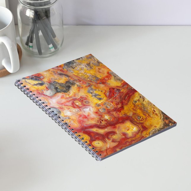 Crazy Lace Agate Pattern Notizblock (In Situ)